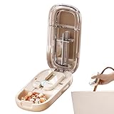 Pillenteiler,Tragbarer Pillenschneider - Wochenorganizer Zum Halbieren Und Vierteln Für...