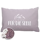 HERBALIND Lavendelkissen Für Die Seele 30x20 cm Schlafkissen mit Füllung - Duftkissen...