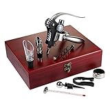 AMAVEL Wein Sommelier Set (10-teilig): Das perfekte Wein Geschenk mit Korkenzieher als...