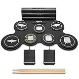 POGOLAB Aufrollen E-Drum Set, 7 digitale Drum Pad Schlagzeug Elektronisch,...