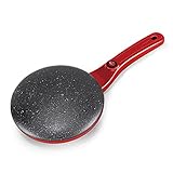 GRARRO Elektrische Crêpes-Maschine, Pfannkuchenform, Antihaft-Platte, Backform für...