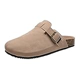 IAKAEUI Boston Clogs für Damen und Herren, Wildleder-Clogs – Pantoletten...