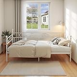 FetiNes Tagesbett Bettgestell 90x200 cm Bett, Metal Wasserdicht Familienbett Gästebett...
