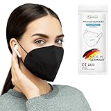 TubeRoo FFP2 Maske schwarz 10 Stück Masken aus Deutschland, Made in Germany,...