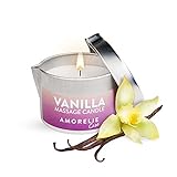 AMORELIE Care – Erotische Massagekerze mit Vanille-Duft (50 ml) – Sinnliche Massage,...