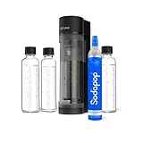 Sodapop Wassersprudler Logan Starterset mit CO₂-Zylinder und 3x Glasflasche, Matt...
