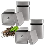 LIVIZIMO 4 X Aromadichte Teedosen für losen Tee/Teedose für lose Tee und...