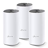 TP-Link Deco M4 Mesh WLAN Set (3er Pack), AC1200 Dual Band Router & Repeater, 2x Gigabit...