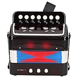 Kinder-Akkordeon, 10 Tasten, Kinder-Akkordeon, Knopfakkordeon, Musikinstrument,...