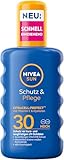 NIVEA SUN Schutz & Pflege Sonnenspray LSF 30, wasserfestes Sonnencreme Spray mit Vitamin C...