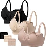 HBselect 3 Pcs Schwangerschafts Still BH Nahtloser Still-BH mit zusätzlichen...