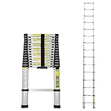 EINFEBEN 4.4M Aluminium Teleskopleiter, Multifunktionsleiter Schiebeleiter Hohe...