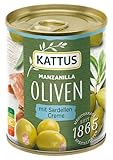 Kattus - Grüne Manzanilla Oliven mit Sardellencreme gefüllt | Entsteinte...