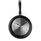 Timelike Wanduhr, 25,4 cm, Metall, Bratpfanne, Küche, Wanduhr, Heimdekoration,...