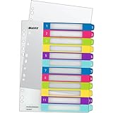 Leitz Register für A4, PC-beschriftbares Deckblatt und 12 Trennblätter, Taben...