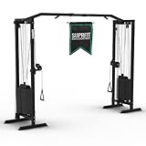 SUPRFIT - Kabelzug Fitness Kraftstation für zuhause inkl. Steckgewichte bis 81kg Zuglast...