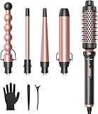 Wavytalk Thermobürste, 5-in-1 Lockenstab Set mit Thermal Brush und 4 austauschbaren...
