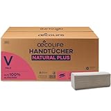 oecolife Papierhandtücher Natural Plus, 3000 Blatt, 2-lagig, 25x23cm, V-Falz,...