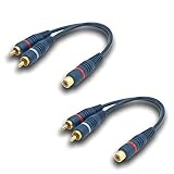 BRIEFCEC Cinch Y Kabel Cinch Splitter Kabel RCA Y Adapter 15cm Subwoofer Kabel...