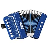 Eastar Akkordeon 10 Tasten Knopf Pädagogisches Musikinstrument für Kinder, Voll...