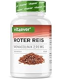 vit4ever Roter Reis Extrakt - 365 Kapseln mit 2,95mg Monacolin K + Traubenkernpulver +...