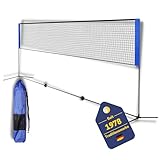 Best Sporting Volleyballnetz Outdoor 4 in 1 I Badmintonnetz 310cm breit I Badminton Netz...