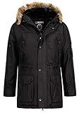 Geographical Norway Herren Abiosaure Men 003 + Bs 2 Parka (Schwarz, L)