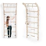MAMOI® Klettergerüst Indoor, Sprossenwand für kinderzimmer, Turnringe Kinder...