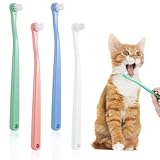 4 Stück Hundezahnbürste, Hunde Zahnbürste Kleine Weiche Rundkopf...