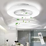BKZO 60CM moderne LED-Deckenleuchte mit Ventilator, Deckenventilator mit Lampe, 24...