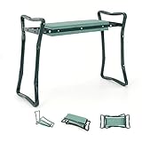MorNon Gartenbank Klappbar Garten Kniebank mit Eva Schaummatte Tragbarer Gartenhocker bis...