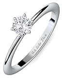 Verlobungsring Damen Silber 925 Zirkonia Stein Ring mit Gravur Sterling...