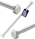 Duschvorhangstange ohne Bohren - Ausziehbar 80 bis 140cm - Sicherer Halt - Edelstahl...