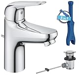 GROHE Swift - Waschtischarmatur (wassersparend, ~16cm hoch, inkl....