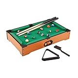 Sport1 Mini-Billardtisch zum Aufstellen, Maße 51 x 31 x 10 cm, mit 2 Queues, nummerierten...