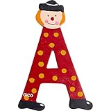 Holzbuchstaben Name Kinderzimmer groß Deko für die Tür, lustige Clowns, A-Z,...