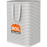 Lifewit 80L Wäschekorb, Großer Wäschekorb, Faltbare Wäschebox, Wasserdichter...