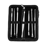 Jiklophg 7-teiliges Premium-Mitesser-Entferner-Set für Akne und Komedonen, Pickel,...