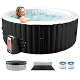 Obqer Whirlpool Aufblasbar Outdoor für 2 bis 4 Personen, 1800W In-Outdoor Whirlpool,...