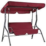 CASARIA® Hollywoodschaukel wetterfest 200kg Belastbar Dach Anti-Rutsch-Füße Garten...