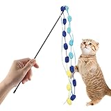 Yiwouik Katzenspielzeug-Stab, Katzenangel-Spielzeug, bunt mit Glocke, Angelrute,...