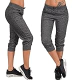 Yogahose Damen Sweathose Sweatpant Joggpants Freizeithose Pumphose Gummibund Haremshose...