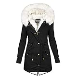 Darringls Winterjacken für Damen mit Fell Große Größen Günstig Wintermantal...