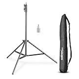 Walimex pro FT-8051 Lampenstativ 260cm - Lichtstativ mit Federdämpfung, Höhe max 260 cm,...