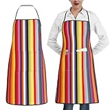 QVUEagriSJ Wasserdichte Schürze mit 2 Taschen, Schürze für Damen, coole...