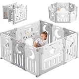 Dripex Laufstall Baby 113×113cm, Laufgitter Baby, Laufstall Faltbar, Laufgitter...