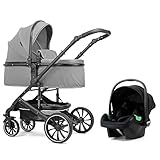 Pixini Kinderwagen Kalani 3in1 Kombikinderwagen, inkl. Babywanne & Buggy & Auto-Babyschale...