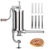 MASTER FENG Wurstfüller, Küche Aluminium Manuell Wurstfüllmaschine mit Saugfuß...