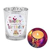 Ronoza® Geburtstagsgeschenk für Frauen, Geburtstagskerzen Happy Birthday...