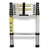 Eaxus® Teleskopleiter 2,0m - Aluminium Mehrzweckleiter Ausziehbar mit 7 Stufen,...